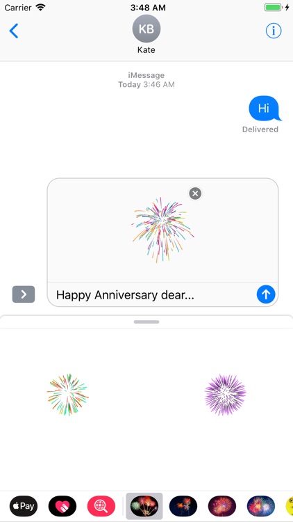 Animated Fireworks for Texting