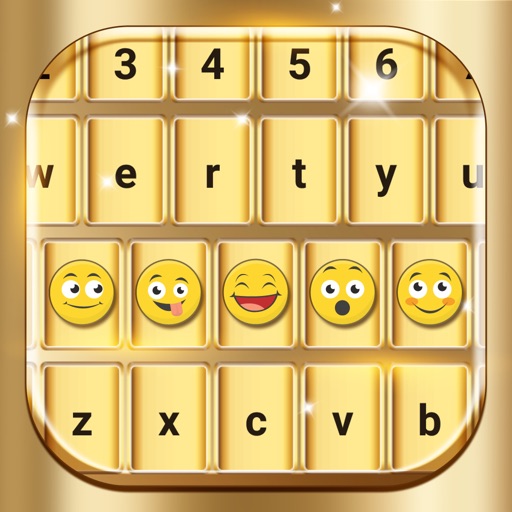 Gold Emoji Keyboard Themes Icon