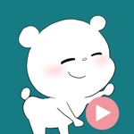 Animated white bear stickers