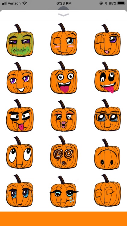 Tasty Face Pumpkin Stickers screenshot-4