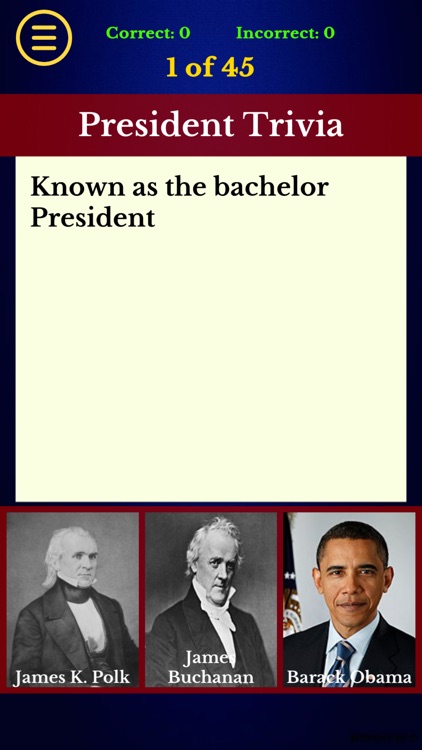 US President Quiz Tutor