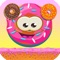 Donuts shooting cats games have characters as the cat black with multi-colored Donuts shooting guns, such as pink, Orange, green