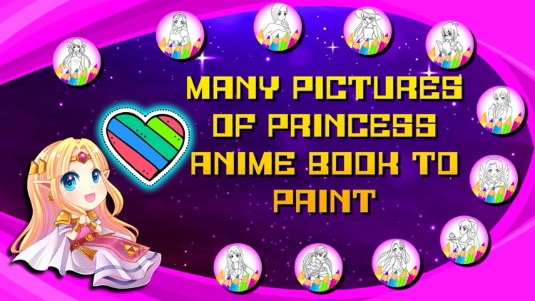 Princess Anime Book to Paint