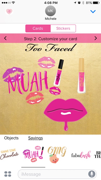 Too Faced emojis, sticker & card screenshot-3