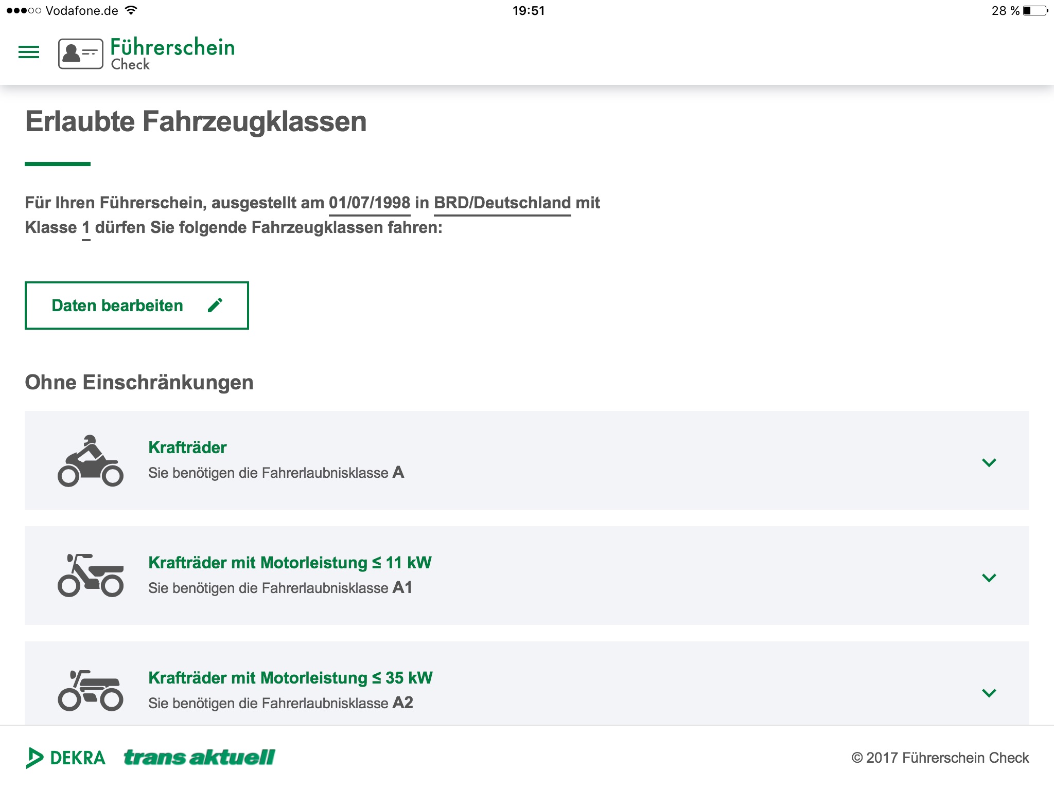 Führerschein Check screenshot 4