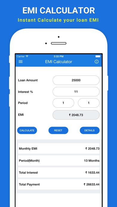 EMI Calculator 2018 screenshot 2