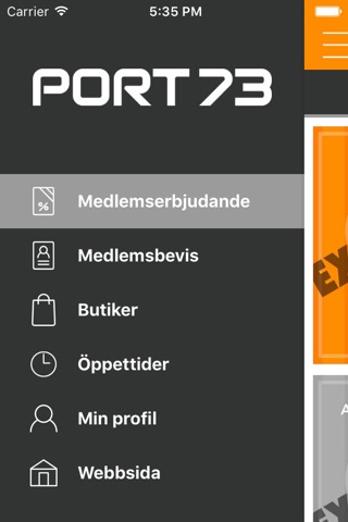Port73 Kundklubb screenshot 2
