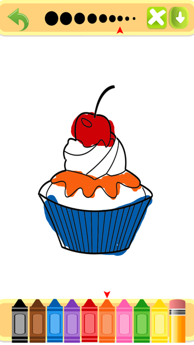 Cute Tasty Cupcakes Coloring Book Full Screenshot 5