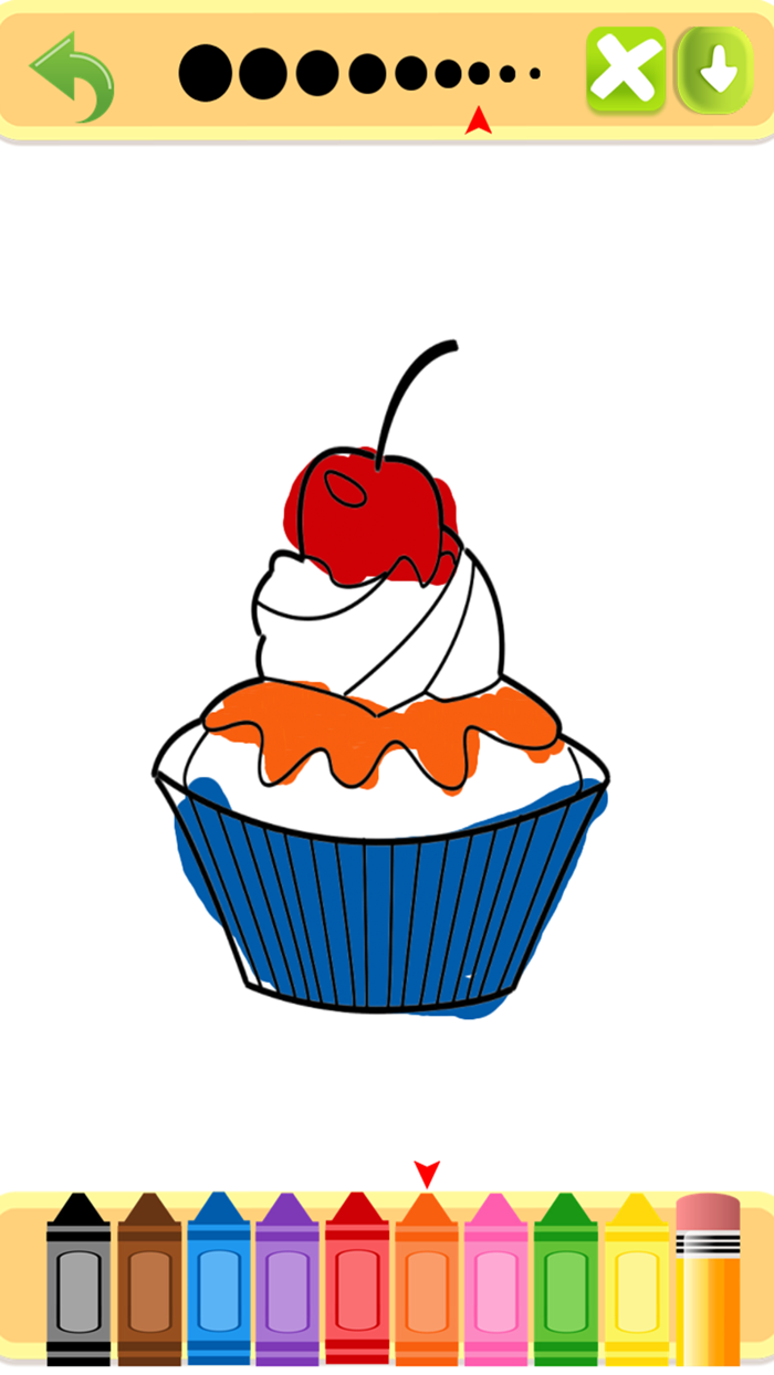 Cute Tasty Cupcakes Coloring Book Full