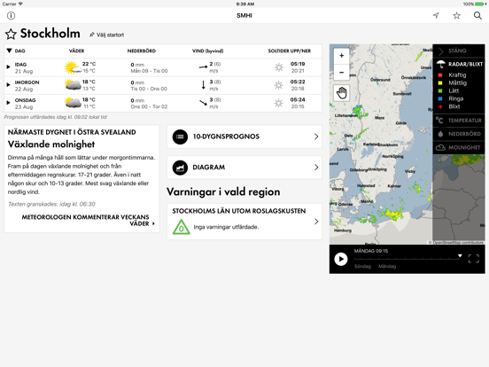 SMHI Väder för iPadのおすすめ画像1