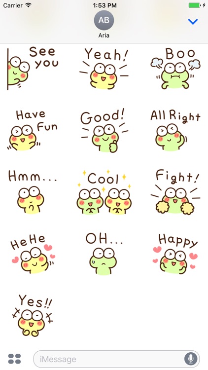 Very Cute Frog Emoji Sticker screenshot-5