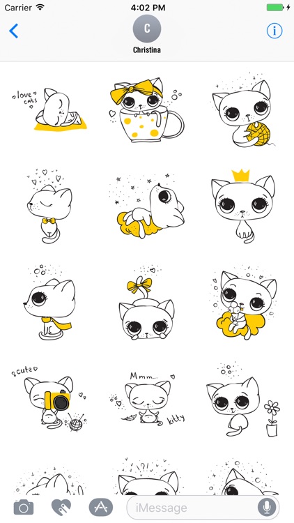 Cute Cat Doodle Stickers