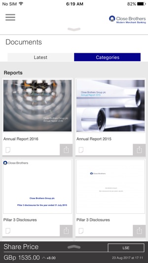 Close Brothers Group plc IR App(圖3)-速報App
