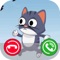 Cat Calling you by click on call button and make fun with your friends