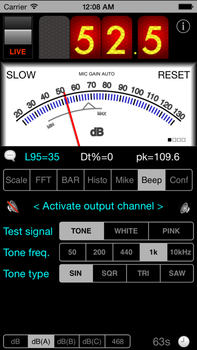 SPLnFFT Noise Meter Screenshot 5