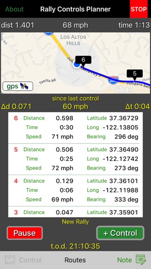 Rally Controls Planner