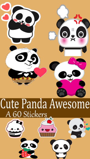 Cute Panda Stickers Pack for iMessage(圖1)-速報App