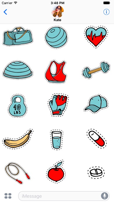 Fitness stickers for messages screenshot 3