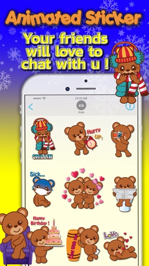 Funny Bear Animated Sticker(圖3)-速報App