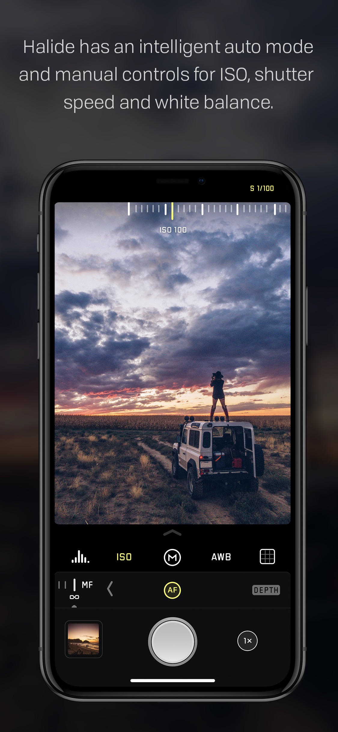 Screenshot do app Halide Camera