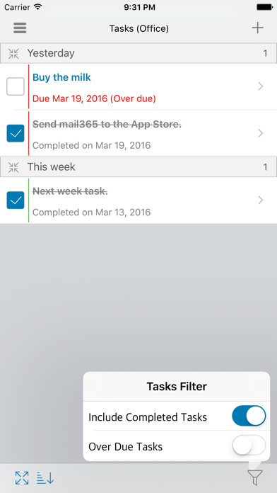 mail365 - Email, Calendars, Tasks and Contacts for Outlook, Exchange and Office 365 Screenshot 4