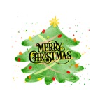 Watercolor Christmas Stickers