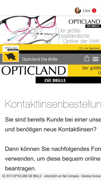 Opticland Die Brille