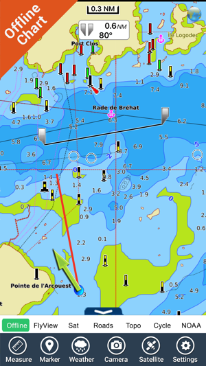 Brittany Nautical Charts GPS(圖3)-速報App