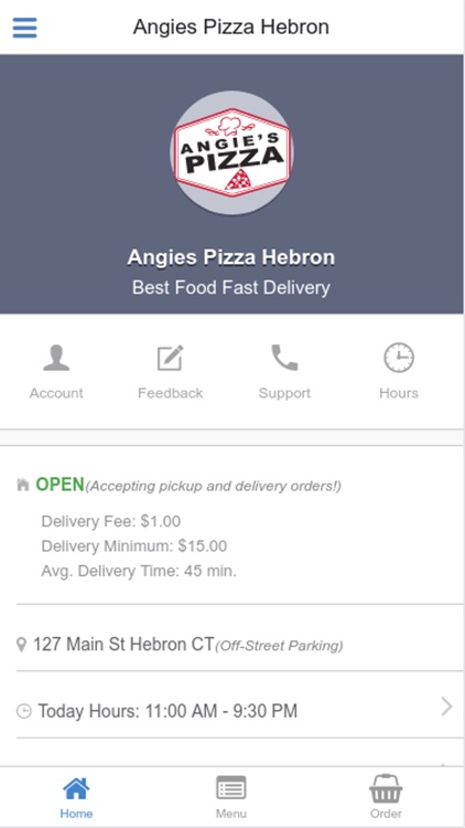 Angies Pizza Hebron