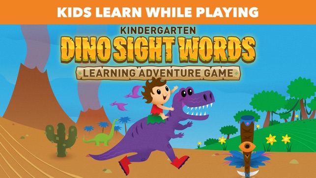 Dino Sight Words: Kindergarten Learning 