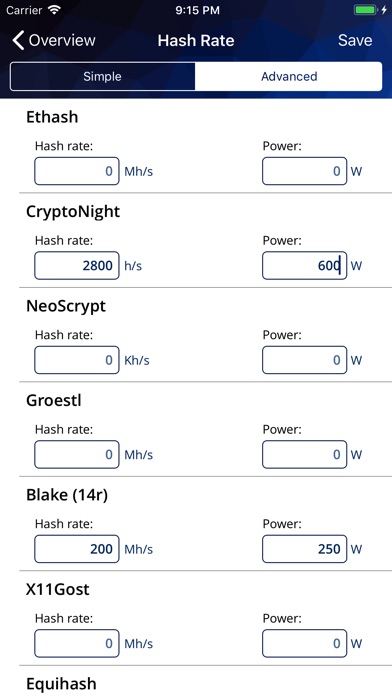Crypto Mining Calculator screenshot 2