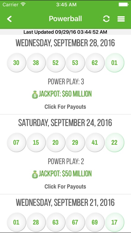 Lottery Results: Washington