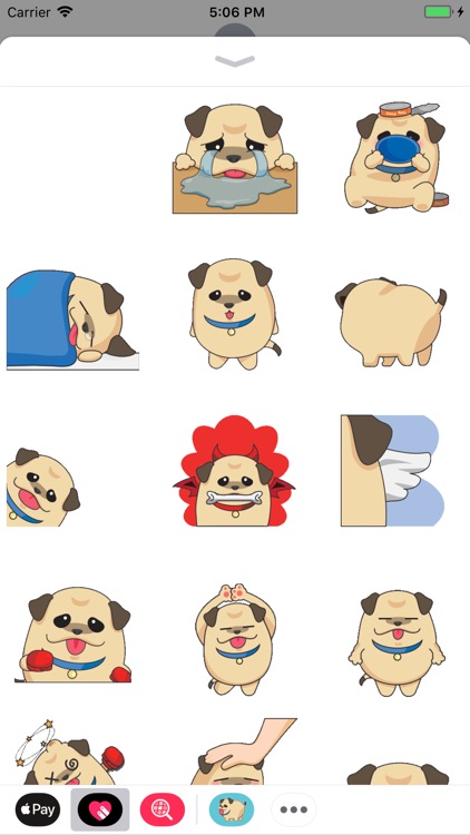 Fatty Pug Animated Stickers