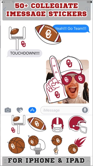 Oklahoma Sooners Stickers PLUS for iMessage(圖1)-速報App