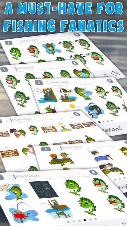 Bass Fishing Emoji Stickers