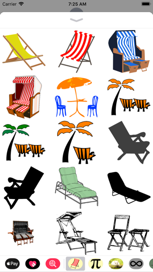 Beach Chair Sticker Pack