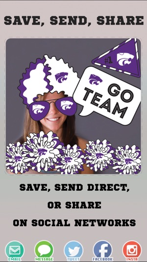 Kansas State Wildcats PLUS Selfie Stickers(圖3)-速報App