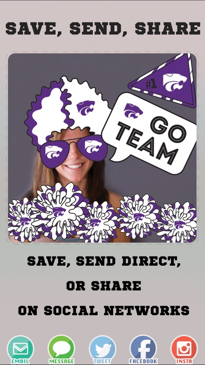 Kansas State Wildcats PLUS Selfie Stickers