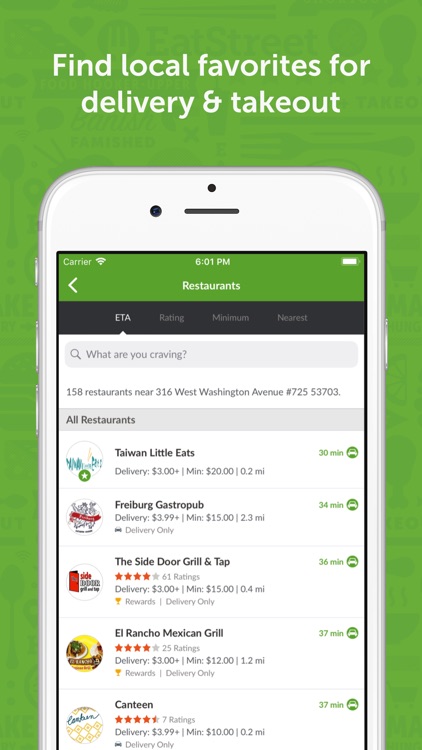 EatStreet Food Delivery App