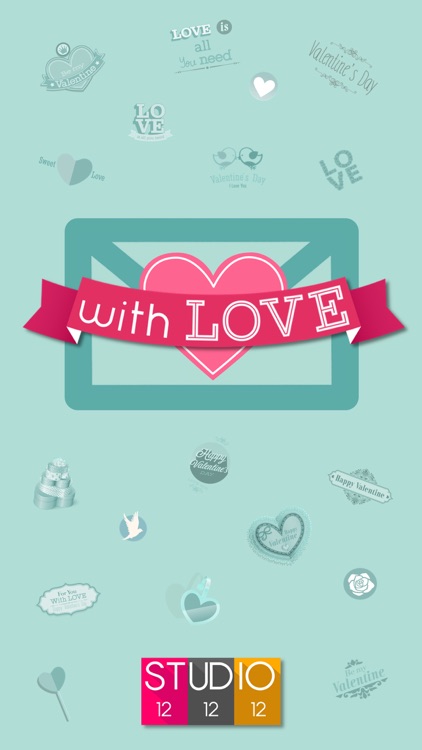 with LOVE - Valentine Stickers