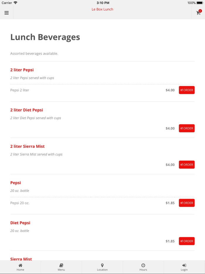 Le Box Lunch Ordering