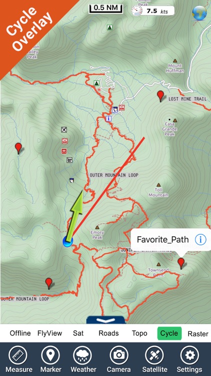 Big Bend National Park GPS outdoor map with guide