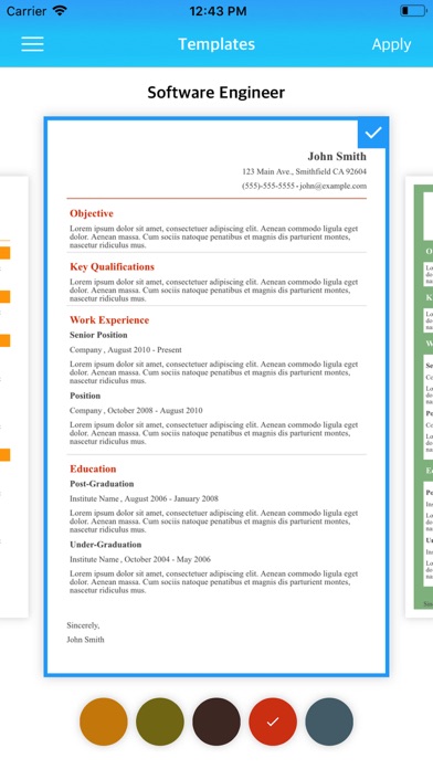professional resume maker app