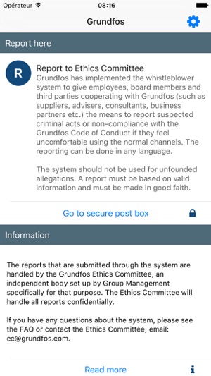 Grundfos Whistleblower System(圖1)-速報App