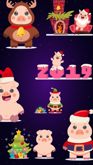 Piggy New Year's Eve Stickers(圖2)-速報App