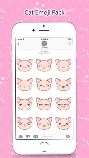 Cute Cat Pink Stickers Pack for iMessage(圖4)-速報App