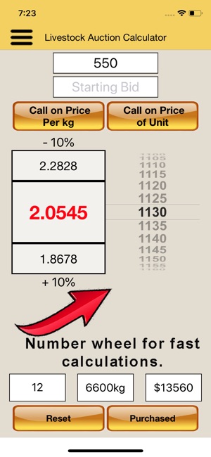 Livestock Auction Calculator