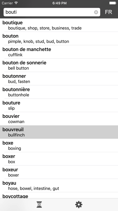 How to cancel & delete French-English dict. - DIC-o from iphone & ipad 2