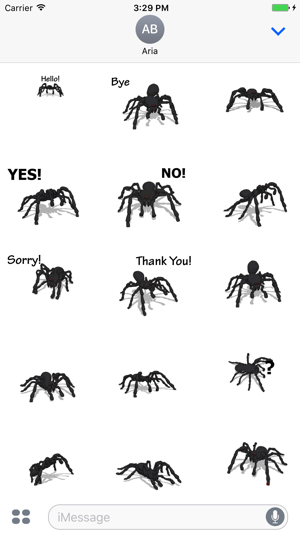 Animated Black Spider Sticker