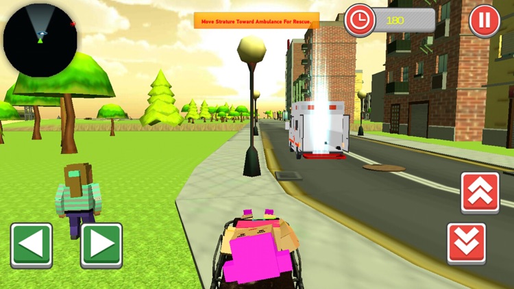 911 Blocky Ambulance Sim Game